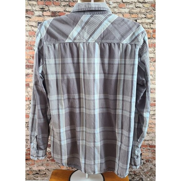 GPH Supply Co. Long Sleeve Pearl Snap Shirt Plaid Detailed Stitching Men's XL - Picture 7 of 11